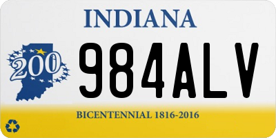 IN license plate 984ALV