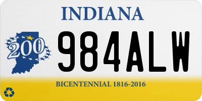 IN license plate 984ALW