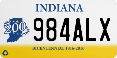 IN license plate 984ALX