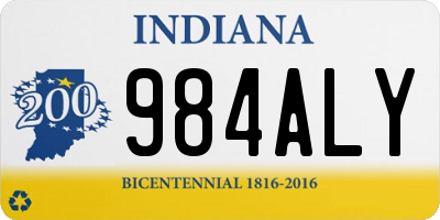 IN license plate 984ALY