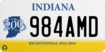 IN license plate 984AMD