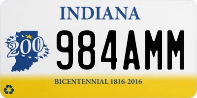 IN license plate 984AMM