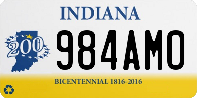 IN license plate 984AMO