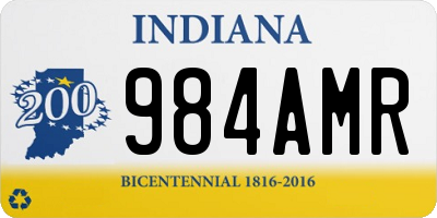 IN license plate 984AMR