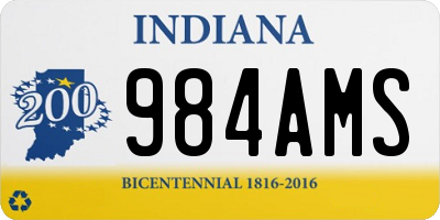 IN license plate 984AMS