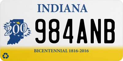 IN license plate 984ANB