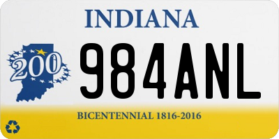 IN license plate 984ANL