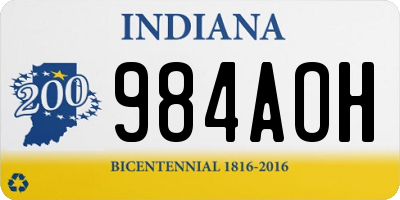 IN license plate 984AOH