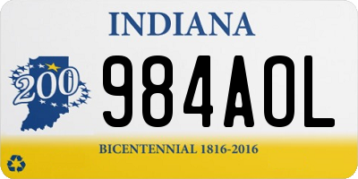 IN license plate 984AOL