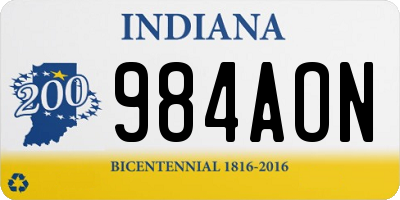 IN license plate 984AON