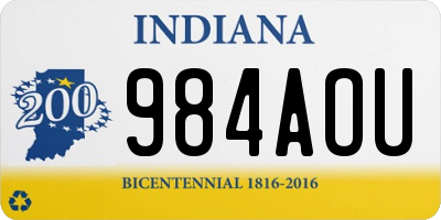 IN license plate 984AOU