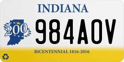 IN license plate 984AOV