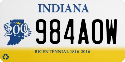 IN license plate 984AOW