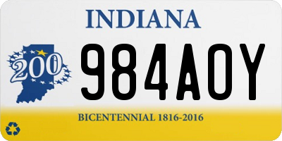 IN license plate 984AOY