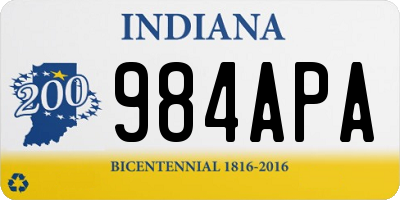IN license plate 984APA