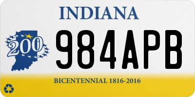 IN license plate 984APB