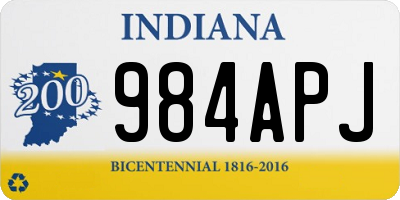 IN license plate 984APJ