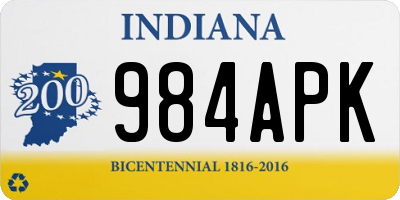 IN license plate 984APK