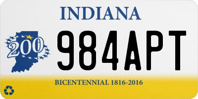 IN license plate 984APT