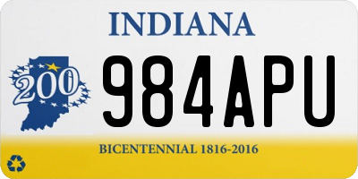 IN license plate 984APU