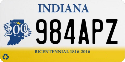 IN license plate 984APZ