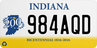 IN license plate 984AQD