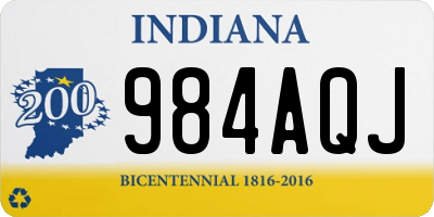 IN license plate 984AQJ