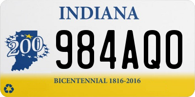 IN license plate 984AQO