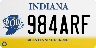 IN license plate 984ARF