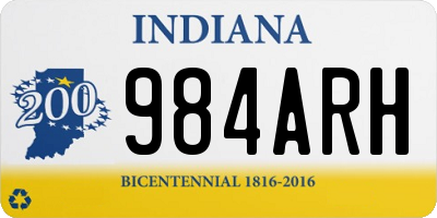 IN license plate 984ARH