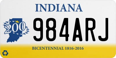 IN license plate 984ARJ