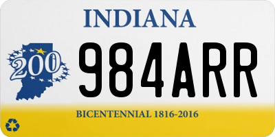 IN license plate 984ARR