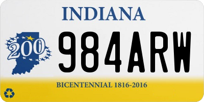 IN license plate 984ARW