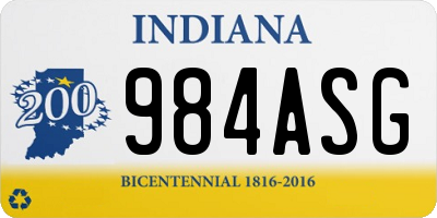 IN license plate 984ASG