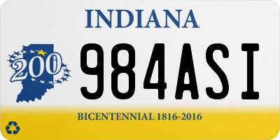 IN license plate 984ASI