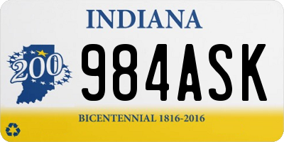 IN license plate 984ASK