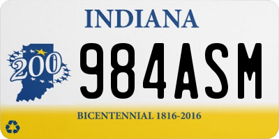 IN license plate 984ASM