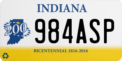 IN license plate 984ASP