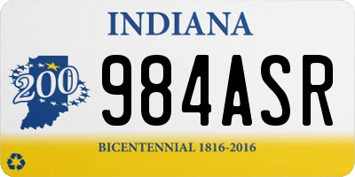 IN license plate 984ASR