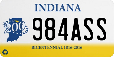 IN license plate 984ASS