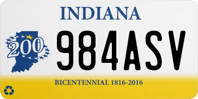 IN license plate 984ASV