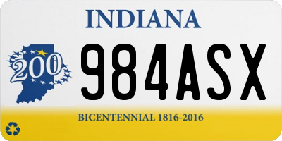 IN license plate 984ASX