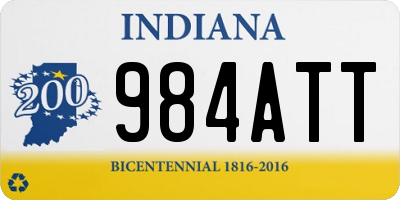 IN license plate 984ATT