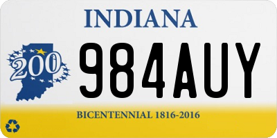 IN license plate 984AUY