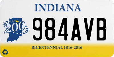 IN license plate 984AVB