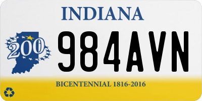 IN license plate 984AVN