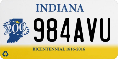 IN license plate 984AVU