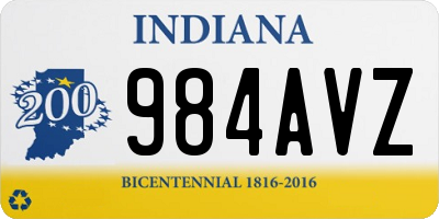 IN license plate 984AVZ