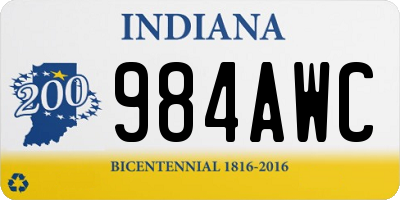 IN license plate 984AWC