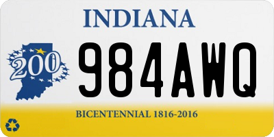 IN license plate 984AWQ